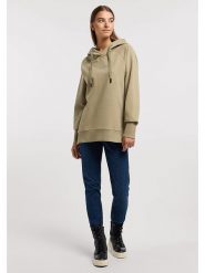 ELBSAND Bluza "Svana" w kolorze szarobrązowym rozmiar: XS. Brązowe bluzy damskie ELBSAND, xs, bez wzorów, z kapturem. Za 109.78 zł.