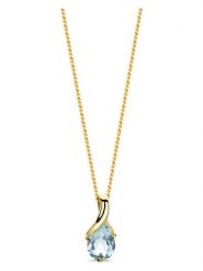 Diamant Exquis Złoty naszyjnik z zawieszką - dł. 45 cm rozmiar: onesize. Żółte naszyjniki damskie Diamant Exquis, z topazem, złote. Za 1,276.88 zł.