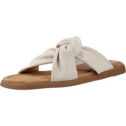 Sandały UNISA CAMBY GRA Biały. Białe sandały damskie Unisa, bez wzorów, ze skóry, bez obcasa, bez zapięcia. Za 354.99 zł.