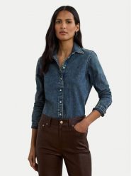 LAUREN RALPH LAUREN Koszula jeansowa 200971084001 Niebieski Classic Fit. Niebieskie koszule damskie Lauren Ralph Lauren, xxl, bez wzorów, z bawełny, bez kołnierzyka, bez ramiączek. Za 599.99 zł.
