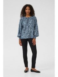 Kaffe Bluzka w kolorze czarno-błękitnym rozmiar: 44. Czarne bluzki damskie Kaffe, bez wzorów, bez kołnierzyka, bez ramiączek. Za 100.04 zł.