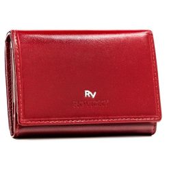 Portfel skórzany Rovicky RV-24892-BCA czerwony. Czerwone portfele damskie ROVICKY, bez wzorów, ze skóry. Za 94.99 zł.