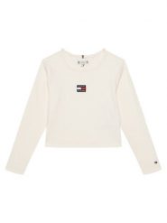 Tommy Hilfiger Bluzka KG0KG09065 D Écru Regular Fit. Bluzki i koszule dziewczęce Tommy Hilfiger, bez wzorów, z bawełny, bez kołnierzyka, bez ramiączek. Za 179.99 zł.