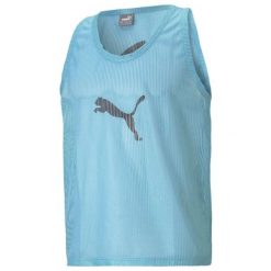 Koszulka Puma Bib. Niebieskie koszulki damskie Puma, m, bez wzorów, bez kołnierzyka, bez ramiączek. Za 34.90 zł.