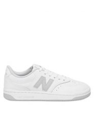 New Balance Sneakersy BB80GRY Biały. Białe obuwie sportowe damskie New Balance, ze skóry, bez zapięcia. Za 339.99 zł.