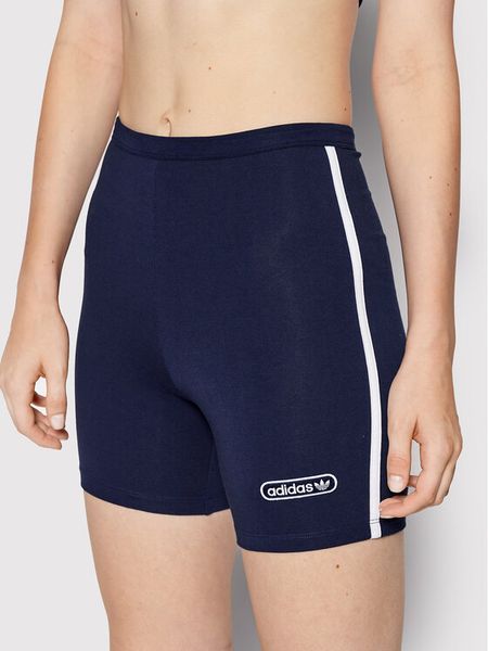 Adidas Szorty sportowe HL6562 Granatowy Tight Fit. Niebieskie spodenki sportowe damskie Adidas, bez wzorów, z bawełny. Za 109.99 zł.