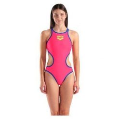 Strój Kąpielowy Damski Arena One Biglogo. Czerwone stroje jednoczęściowe Arena, bez wzorów, z materiału. Za 199.99 zł.