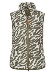 Camel Active Kamizelka pikowana w kolorze biało-oliwkowym rozmiar: 46. Białe kamizelki damskie Camel Active, bez wzorów, bez kaptura. Za 173.99 zł.