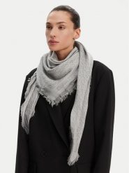 Calvin Klein Chusta K60K608779 Szary. Szare chusty damskie Calvin Klein, bez wzorów, z materiału. Za 239.99 zł.