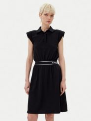 KARL LAGERFELD Sukienka codzienna A2W13038 Czarny Regular Fit. Czarne sukienki damskie KARL LAGERFELD, bez wzorów, z bawełny, bez ramiączek. Za 489.99 zł.