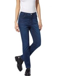 Heine Dżinsy - Regular fit - w kolorze granatowym rozmiar: 38. Niebieskie jeansy damskie Heine. Za 74.81 zł.