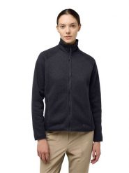 Jack Wolfskin Kurtka polarowa w kolorze czarnym rozmiar: M. Czarne kurtki damskie Jack Wolfskin, m, z polaru, bez kołnierzyka. Za 272.31 zł.