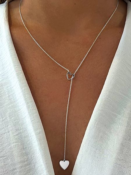 Eclat d'Argent Srebrny naszyjnik z elementami ozdobnymi - dł. 55 cm rozmiar: onesize. Szare naszyjniki damskie Eclat d'Argent, srebrne. Za 100.99 zł.