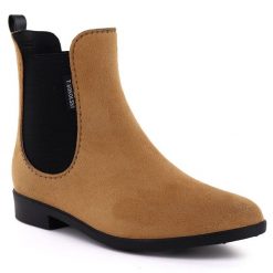 Kalosze damskie sztyblety camel T.Sokolski FLU KAL23-11. Brązowe kalosze damskie T.Sokolski, bez wzorów, z gumy. Za 69.99 zł.