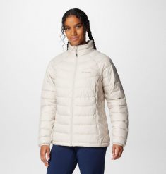 Kurtka Kobieta Columbia Powder Lite II beżowy. Brązowe kurtki damskie Columbia, s, bez wzorów, z materiału, bez kaptura. Za 479.99 zł.