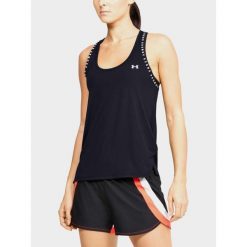Koszulka fitness damska Under Armour Knockout Tank bez rękawów. Czarne koszulki sportowe damskie Under Armour, s, bez wzorów, bez ramiączek, na fitness i siłownię. Za 109.99 zł.