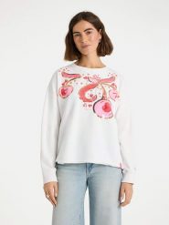 LIEBLINGSSTÜCK Bluza "Glam" w kolorze biało-jasnoróżowym rozmiar: XXL. Białe bluzy damskie LIEBLINGSSTÜCK, xxl, bez wzorów, bez kaptura. Za 262.91 zł.