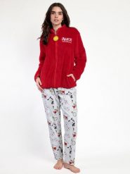 Disney Kurtka polarowa "Disney" w kolorze czerwonym rozmiar: S. Czerwone kurtki damskie Disney, s, bez wzorów, z polaru, bez kaptura. Za 165.99 zł.