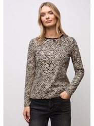 Street One Koszulka w kolorze beżowym rozmiar: 36. Brązowe koszulki damskie Street One, bez wzorów, bez kołnierzyka, bez ramiączek. Za 83.03 zł.