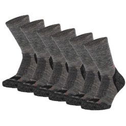 Skarpety turystyczne dla dorosłych Xtreme Wełna Merino, 6 szt. Szare skarpetki damskie XTREME SOCKSWEAR, bez wzorów, z wełny. Za 203.99 zł.