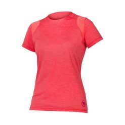 Koszulka rowerowa damska Endura Singletrack II. Czerwone koszulki damskie ENDURA, xl, bez wzorów, bez kołnierzyka, bez ramiączek. Za 219.99 zł.