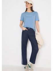 Cecil Koszulka w kolorze błękitnym rozmiar: L. Niebieskie bluzki damskie Cecil, l, bez wzorów, bez kołnierzyka, bez ramiączek. Za 70.57 zł.