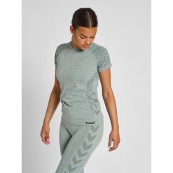 Koszulka fitness damska Hummel CI bezszwowa. Niebieskie koszulki damskie Hummel, xs, bez wzorów, bez kołnierzyka, bez ramiączek. Za 177.00 zł.