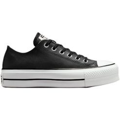 Trampki Converse Ctas Lift Clean Ox, Kobiety. Czarne trampki damskie Converse, bez wzorów, ze skóry, bez zapięcia. Za 590.00 zł.