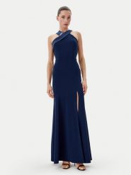 Rinascimento Sukienka wieczorowa CFC0019847002 Granatowy Regular Fit. Niebieskie sukienki damskie Rinascimento, bez wzorów, z syntetyku, wizytowe, bez ramiączek. Za 489.99 zł.