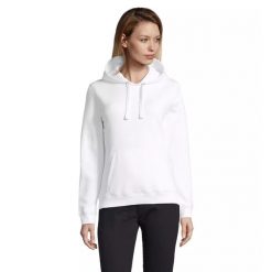Bluza damska z kapturem Sol's Spencer. Białe bluzy damskie SOL'S, s, bez wzorów, z bawełny, z kapturem. Za 91.50 zł.