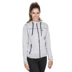 Bluza Polarowa Damska Odelia. Niebieskie bluzy damskie Trespass, na zimę, l, bez wzorów, z dzianiny, z kapturem. Za 170.99 zł.