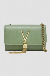 VALENTINO Mała zielona kopertówka Divina Pochette. Zielone torebki wieczorowe damskie Valentino by Mario Valentino, bez wzorów, małe, bez dodatków. W wyprzedaży za 266.99 zł.