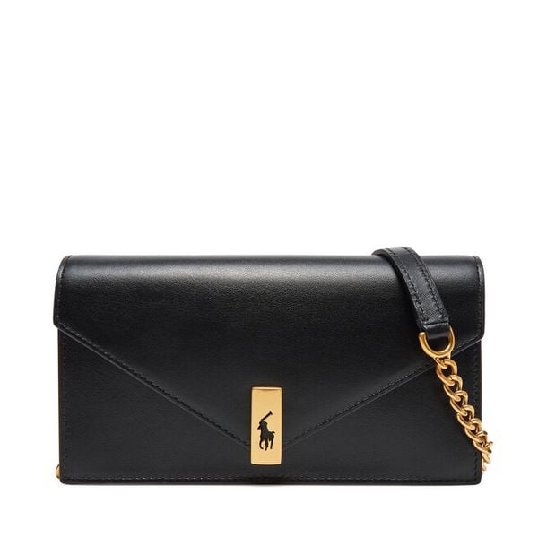 Torebka Polo Ralph Lauren. Czarne torebki wieczorowe damskie Polo Ralph Lauren, bez wzorów, bez dodatków. Za 969.99 zł.
