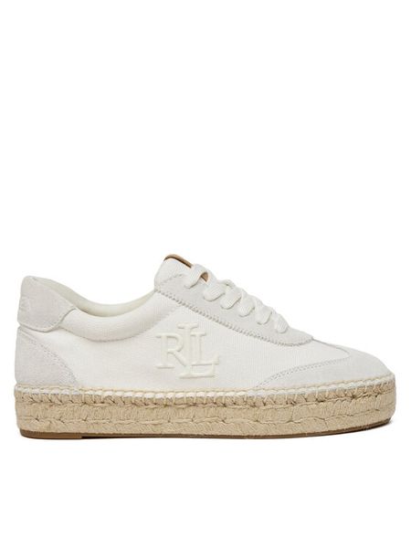 LAUREN RALPH LAUREN Espadryle Luize 802959230001 Biały. Białe espadryle damskie Lauren Ralph Lauren, bez wzorów, z materiału, bez obcasa. Za 489.99 zł.