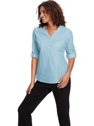 WITT WEIDEN Bluzka w kolorze błękitnym rozmiar: 42. Niebieskie bluzki damskie WITT WEIDEN, bez wzorów, z bawełny, bez kołnierzyka, bez ramiączek. Za 34.99 zł.