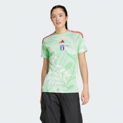 Koszulka Italy 25 (Women's Team) Away. Zielone bluzki damskie Adidas, s, bez wzorów, z materiału, bez kołnierzyka, bez ramiączek. Za 449.00 zł.