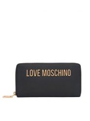 LOVE MOSCHINO Portfel JC5611PP1PKD0000 Czarny. Czarne portfele damskie Love Moschino, bez wzorów, ze skóry. Za 439.99 zł.