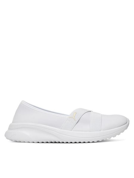 Puma Półbuty Adelina 2.0 400236 09 Biały. Białe półbuty damskie Puma, bez wzorów, z materiału, bez obcasa, na płaskiej podeszwie, bez zapięcia. Za 170.99 zł.