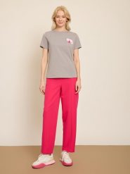 BGN Koszulka w kolorze szarym rozmiar: 36. Szare bluzki damskie BGN, bez wzorów, bez kołnierzyka, bez ramiączek. Za 56.99 zł.