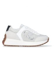 Liu Jo Sneakersy w kolorze srebrno-białym rozmiar: 39. Białe obuwie sportowe damskie Liu Jo, z materiału, bez zapięcia. Za 314.01 zł.