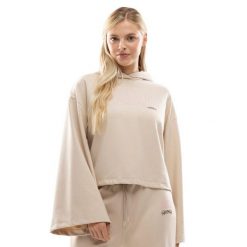 Damska bluza z kapturem Lifestyle Siroko IBZ Tanit Ivory. Białe bluzy damskie SIROKO, bez wzorów, z materiału, z kapturem. Za 210.00 zł.