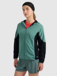 4F Bluza do biegania w terenie Primaloft Active damska - turkusowa XS. Niebieskie bluzy damskie 4F, l, bez wzorów, z materiału, bez kaptura. Za 299.99 zł.