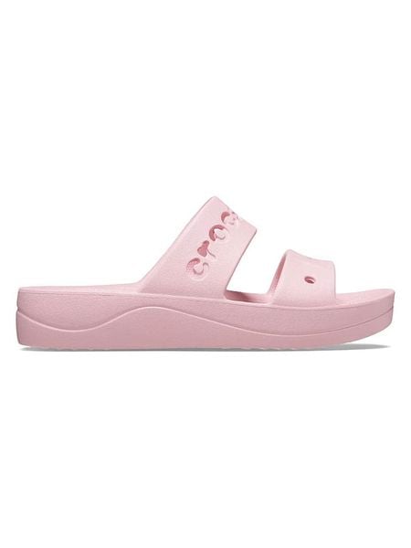 Crocs Klapki w kolorze jasnoróżowym rozmiar: 42/43. Różowe klapki damskie Crocs, bez wzorów, z otwartym noskiem, bez obcasa, bez zapięcia. Za 109.52 zł.