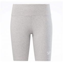 Spodenki damskie Reebok Identity Fitted. Szare spodenki sportowe damskie Reebok, na lato, l, bez wzorów, z bawełny, rowerowe. Za 82.99 zł.