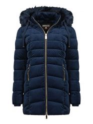 Maison Montaigne Parka "Bilomai" w kolorze granatowym rozmiar: M. Niebieskie parki damskie Maison Montaigne, m, ze skóry, bez kaptura. Za 238.29 zł.