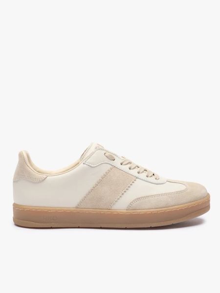 Kremowe półbuty sznurowane sportowe. Brązowe obuwie sportowe casual damskie Brawo sp. z o.o., ze skóry, bez zapięcia. Za 479.99 zł.