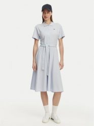 Lacoste Sukienka koszulowa EF9621 Niebieski jasny Regular Fit. Niebieskie sukienki damskie Lacoste, bez wzorów, z bawełny, bez ramiączek. Za 719.99 zł.