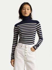 Polo Ralph Lauren Golf 211947943001 Granatowy Slim Fit. Niebieskie golfy damskie Polo Ralph Lauren, xs, bez wzorów, z bawełny, bez ramiączek. Za 499.99 zł.