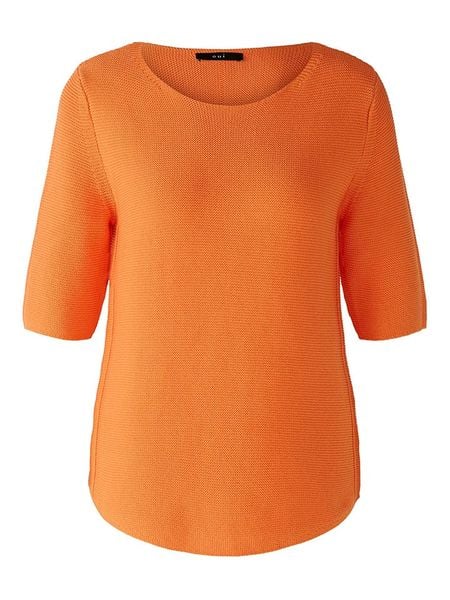 Oui Sweter w kolorze pomarańczowym rozmiar: 38. Pomarańczowe swetry klasyczne damskie Oui, z bawełny, bez kołnierzyka. Za 113.99 zł.