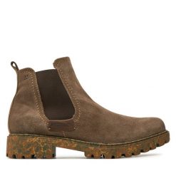 Botki Josef Seibel. Brązowe botki damskie Josef Seibel, bez obcasa, na płaskiej podeszwie, bez zapięcia. Za 419.99 zł.